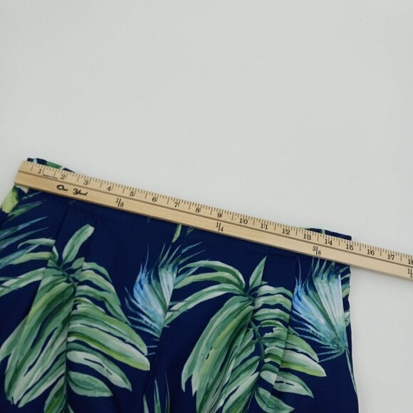J. Peterman Tropical Palm Leaves Cropped Wide Leg Pants Women's 8 Boho Beach - Picture 8 of 10